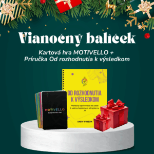 Vianočný balíček: Príručka Od rozhodnutia k výsledkom + kartová hra MOTIVELLO