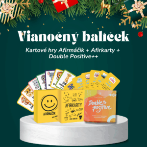 Vianočný balíček: Kartové hry Afirkarty + Afirmáčik + Double positive++
